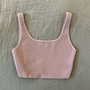 Babaton Crop Ribbed Tank | Aritzia